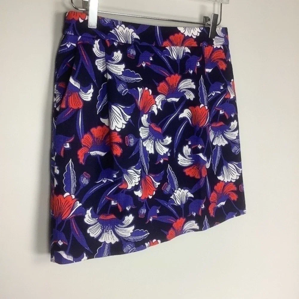 J.Crew Basketweave Floral‎ Skirt Style A0111 Size 4